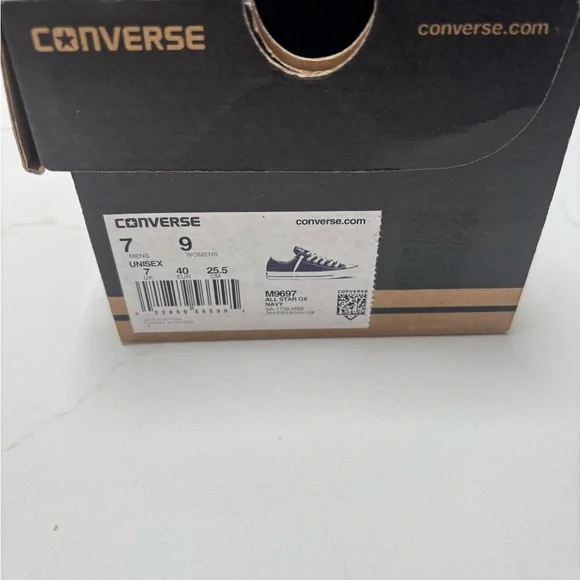 Classic Navy Converse Canvas Sneakers - Picture 3 of 5